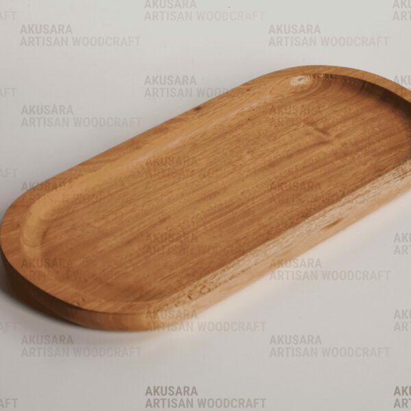 Oval Mahogany Sushi Tray